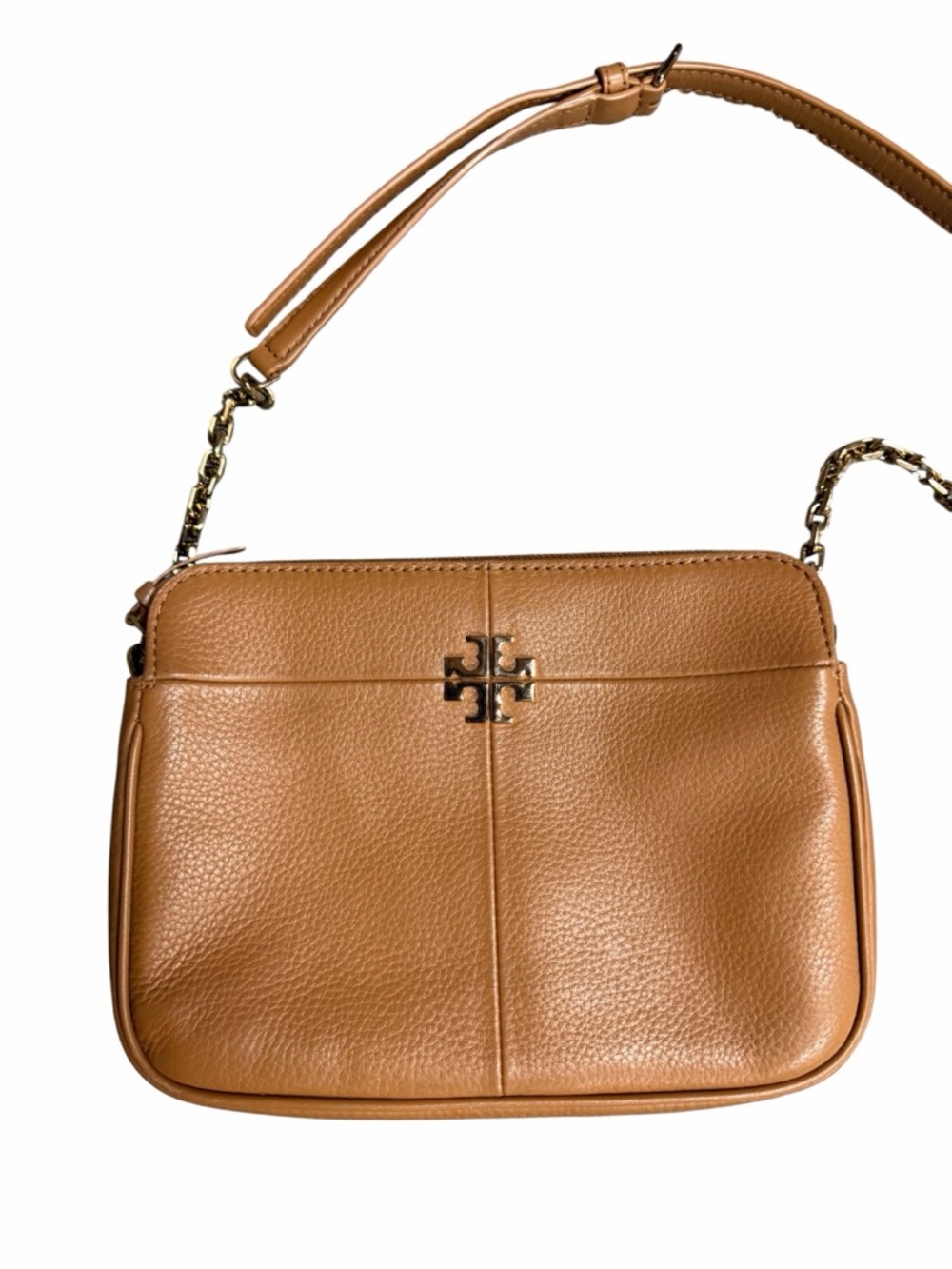 Tory Burch Ivy Crossbody Bag Brown Pebbled Leather - Picture 2 of 12